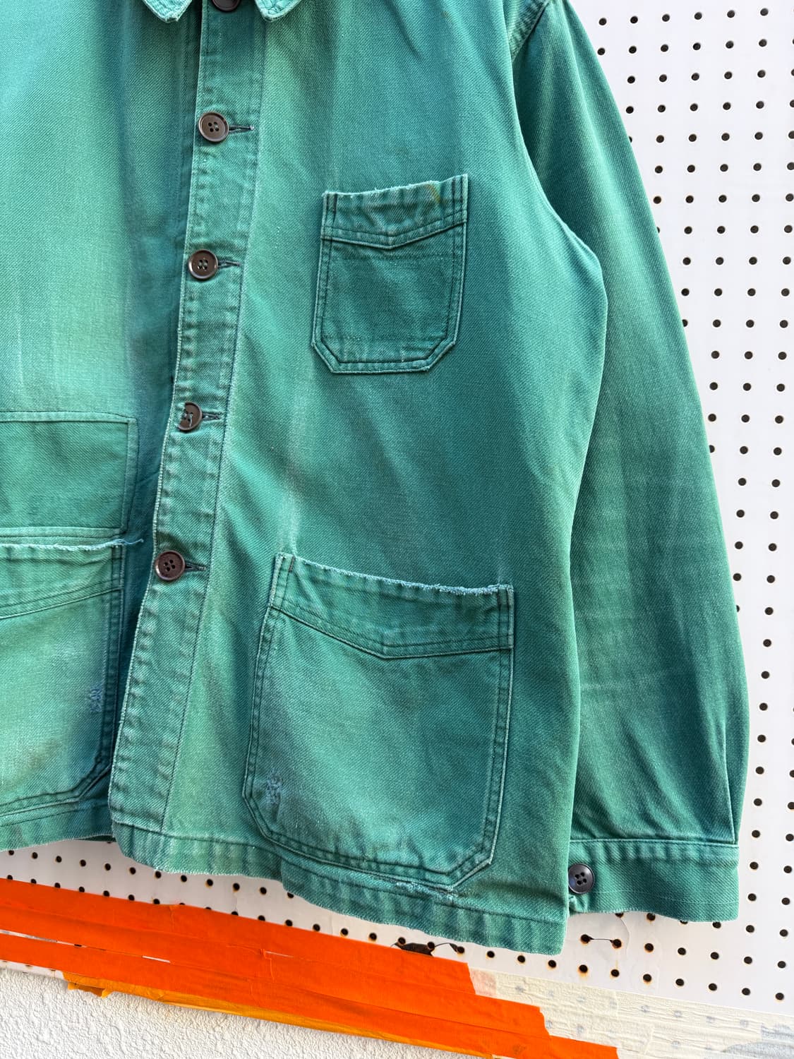 1950s OLD MODEL FADED GREEN 프렌치워크자켓 상품이미지7