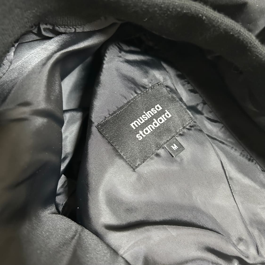 [M] 무신사스탠다드 코튼 해링턴자켓 블랙 상품이미지6