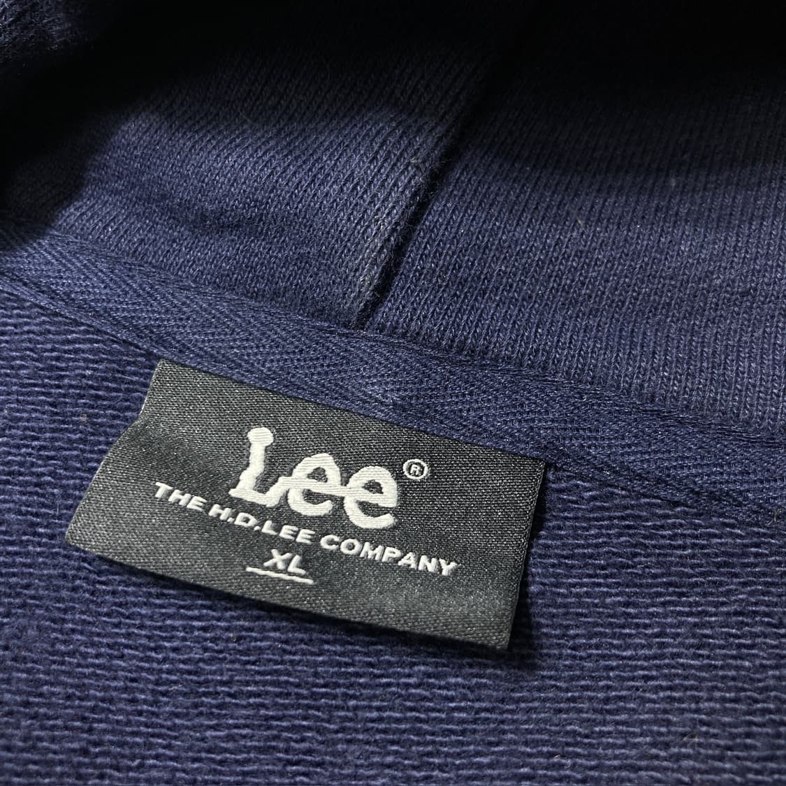 [XL]LEE자수 오버핏 후드티 네이비 0519 상품이미지5