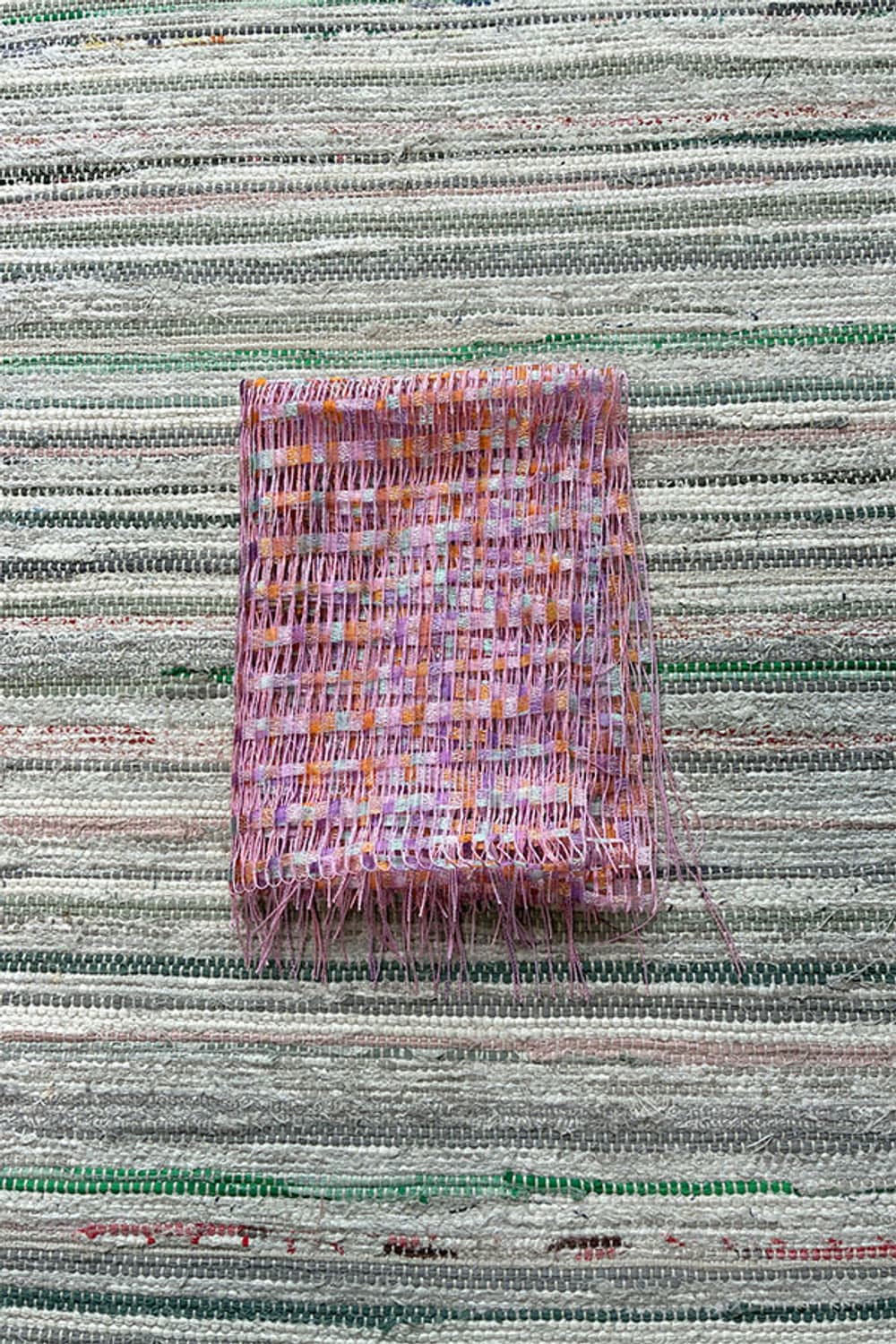 Pink Multi Sheer Fringe Scarf 상품이미지3