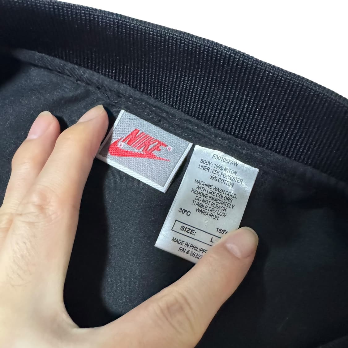 90s 나이키 오버 빅로고 올드스쿨 블랙 윔업 상품이미지4