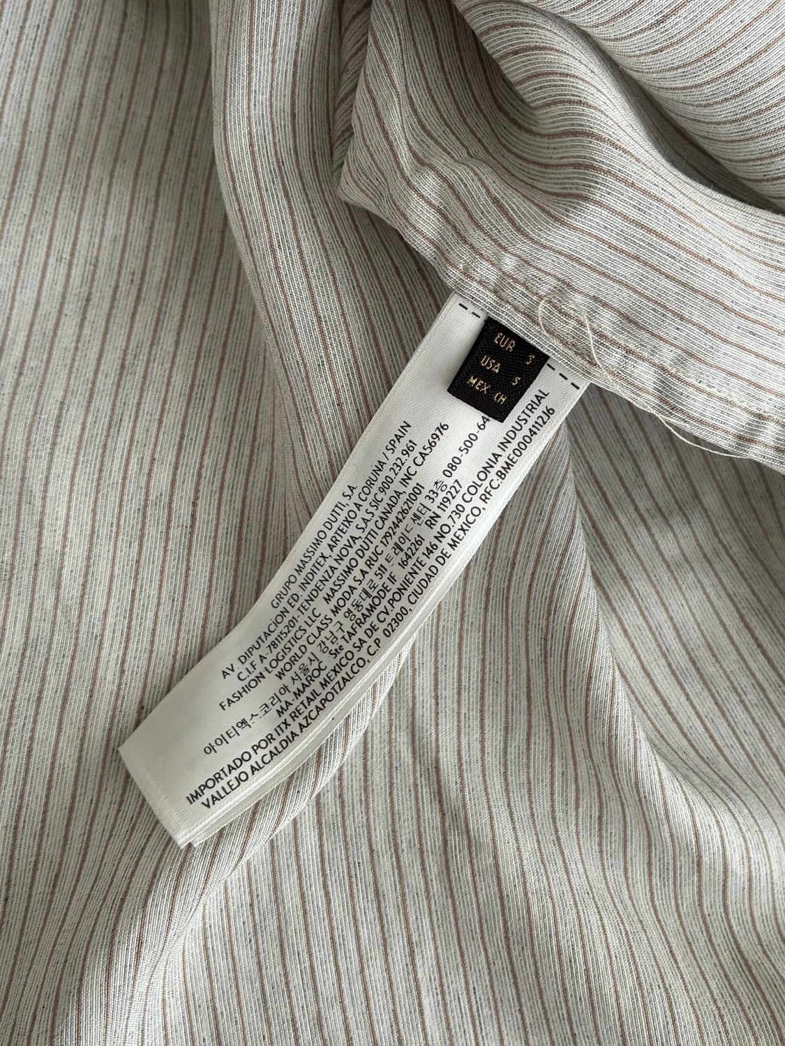 S) 마시모두띠 스트라이프 하이넥 블라우스 상품이미지5