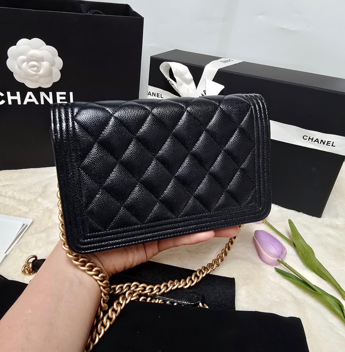 샤넬woc백 금장 정품 풀구성 상품이미지4