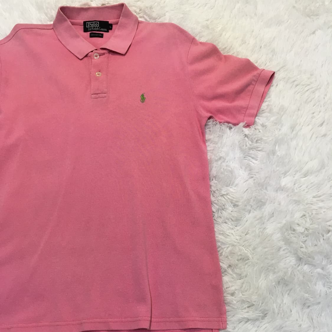 빈티지 폴로 핑크 카라 반팔 y2k 스트릿 갸루 펑키 일본빈티지629 상품이미지2