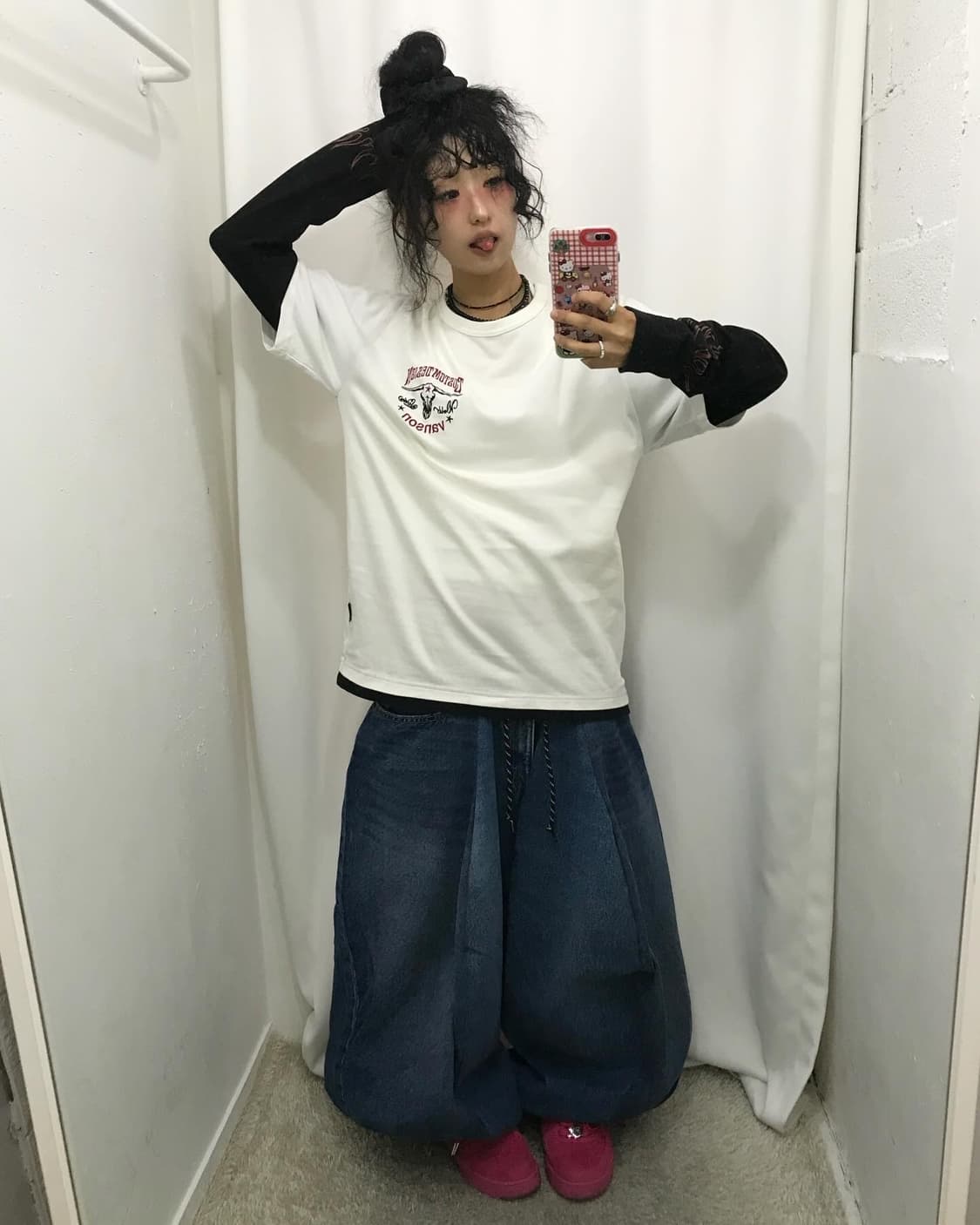Vanson Embroidery Layered Long Sleeves 상품이미지3