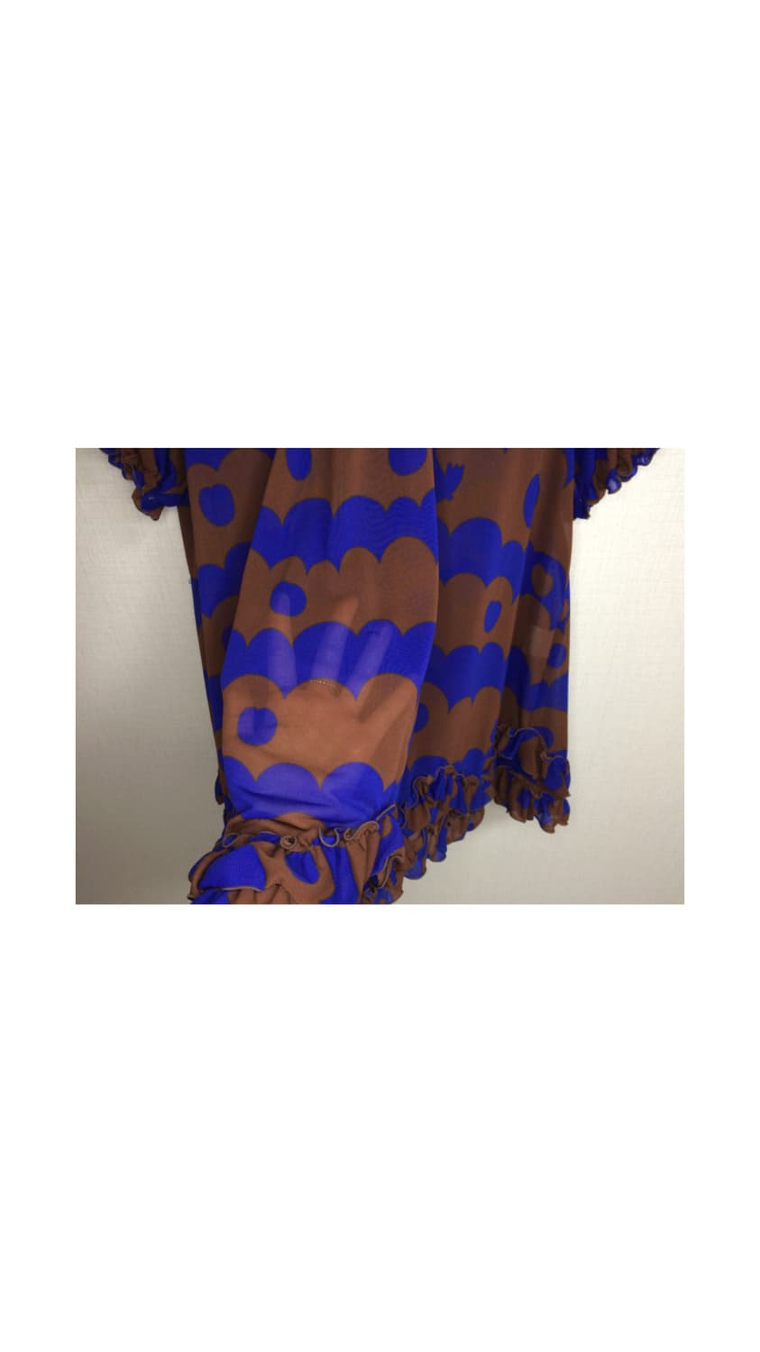 Ne-net 네넷냐 브라운 도트 땡땡이 프릴 퍼프 블라우스 상품이미지4