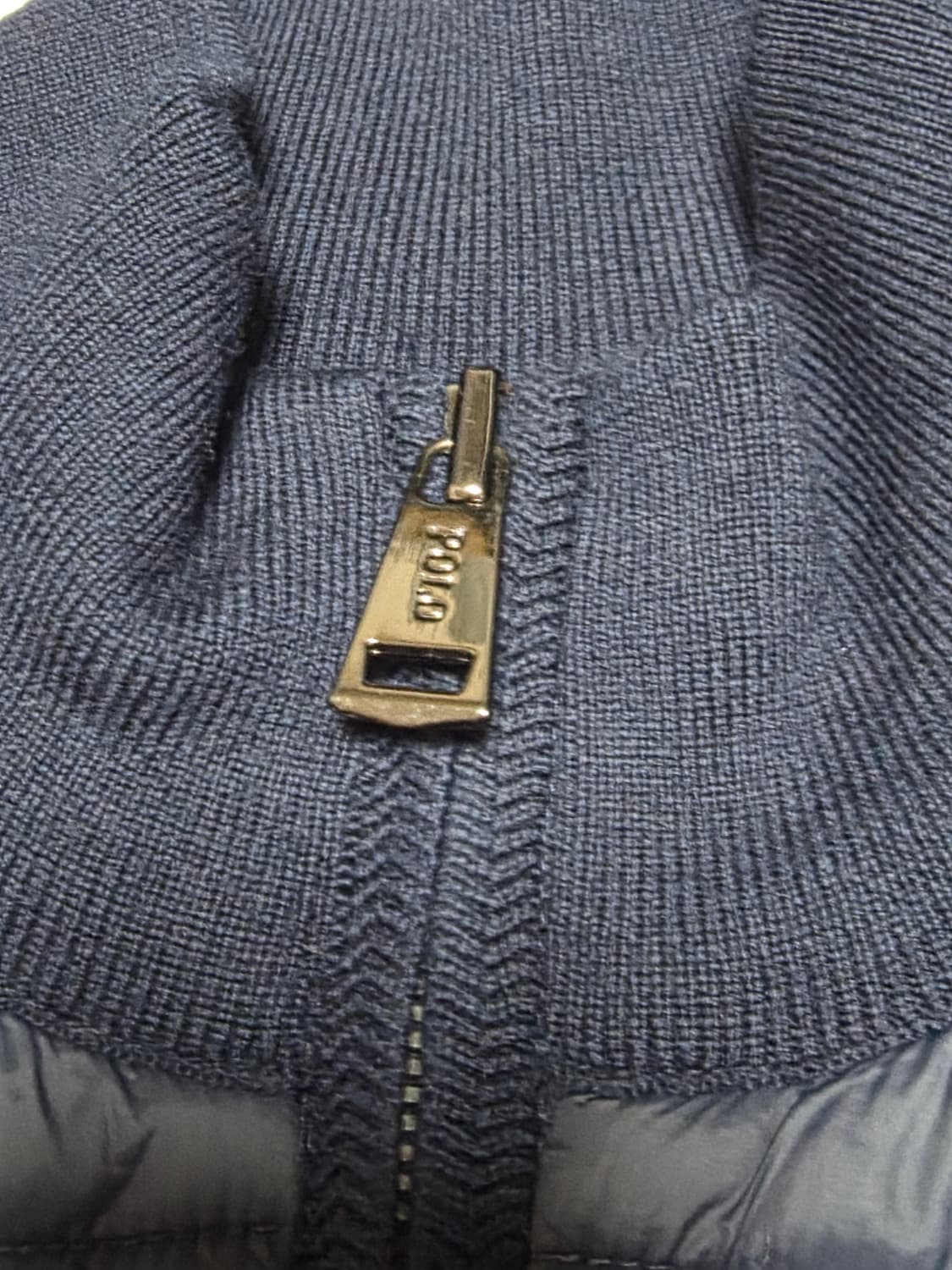 폴로 랄프로렌 하이브리드 풀집업 패딩니트 네이비 M 상품이미지8