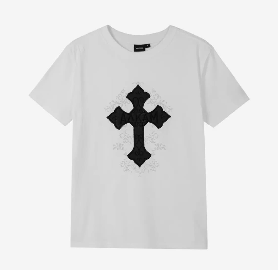 aakam 아캄 CROS2 Half top 반팔 티셔츠 화이트 상품이미지1