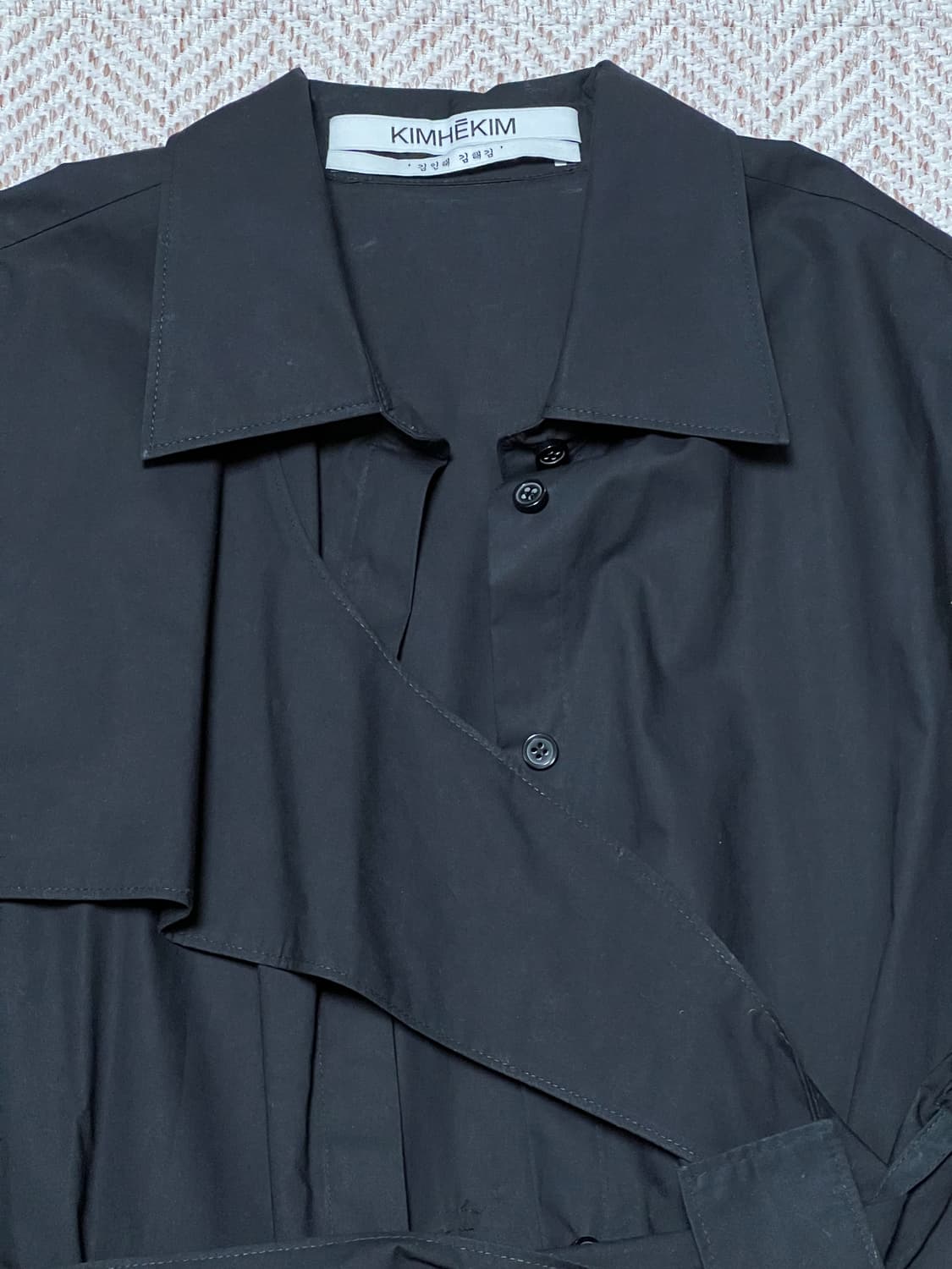 KIMHEKIM 여성용 벨트 셔츠 블랙 36 새상품 상품이미지2