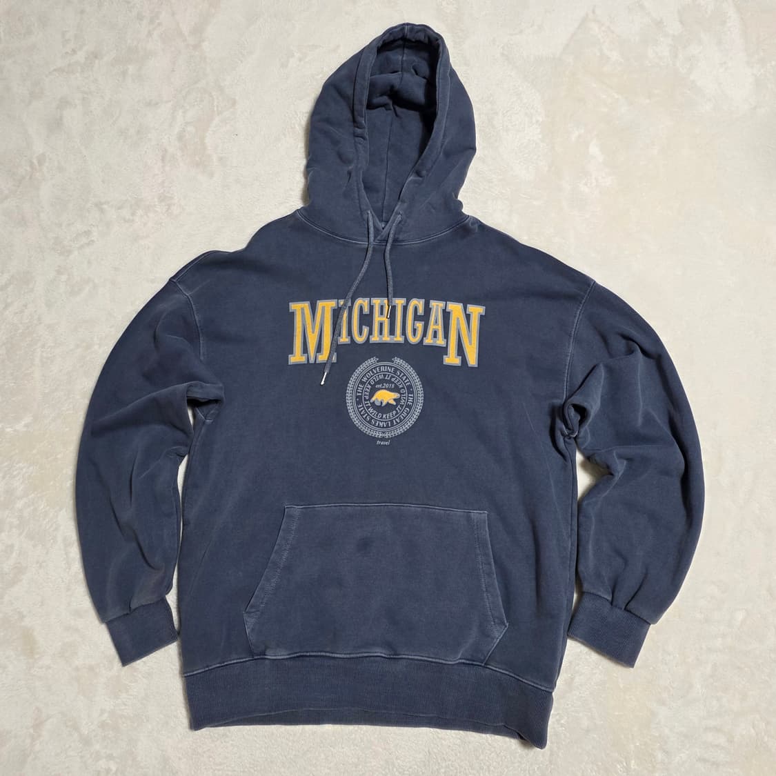 (XL)트래블 울버린 피그먼트 미시간 후드티 상품이미지1