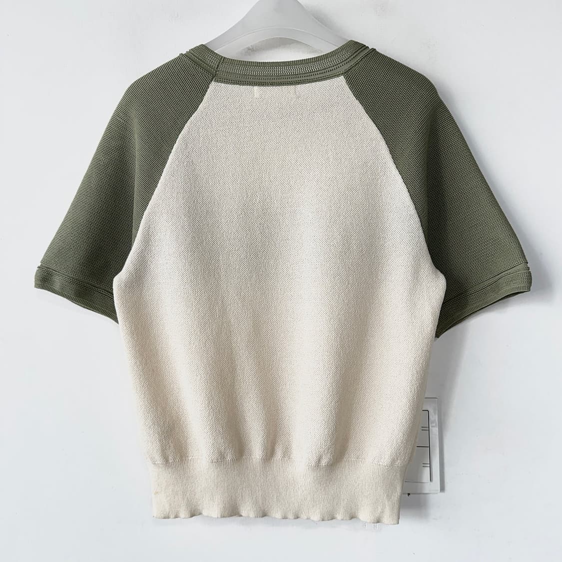 SJSJ 23 레터링 배색 반팔 니트 상품이미지5