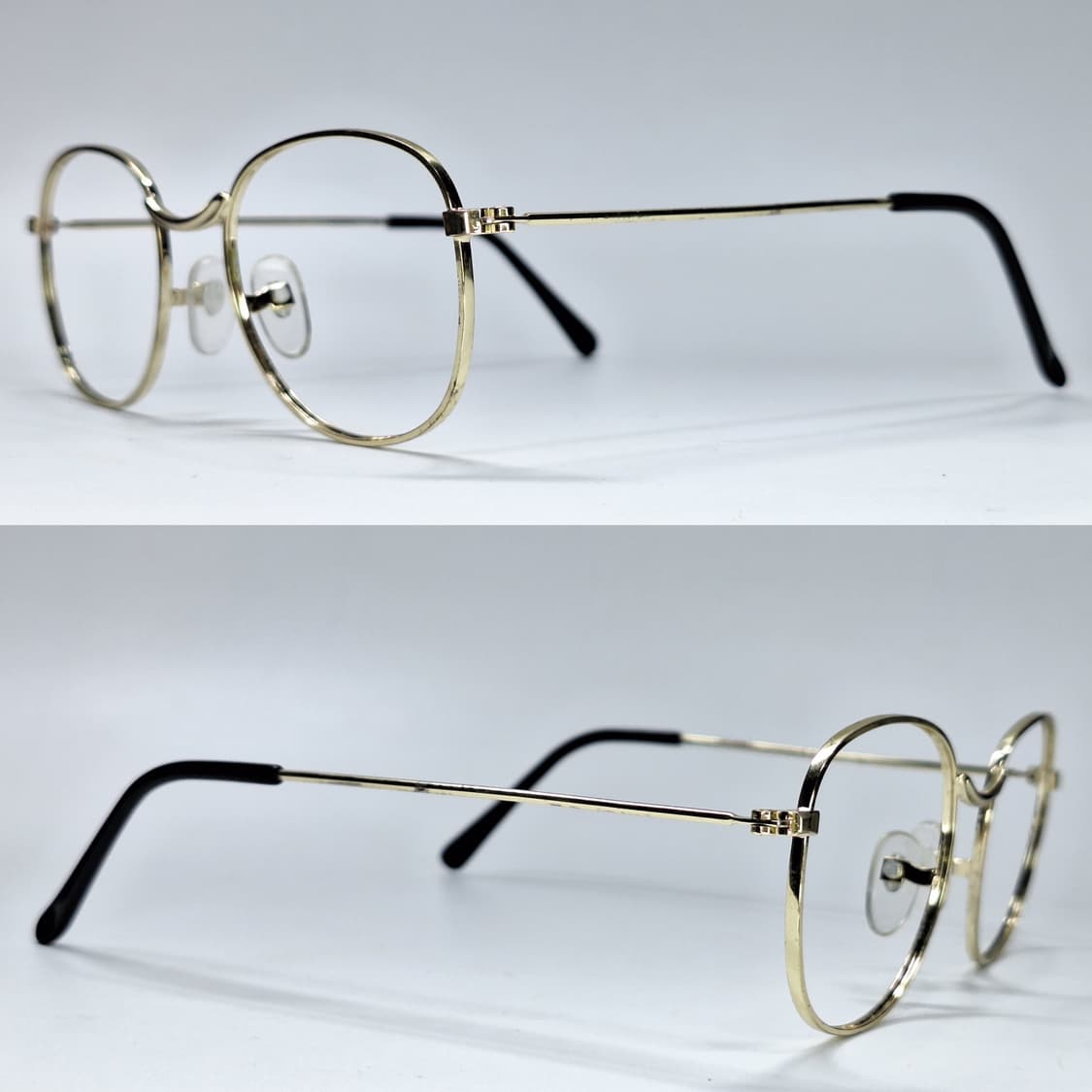 80s 일본 빈티지 소프트 스퀘어 메탈 안경테 128mm 클래식 레트로  상품이미지8