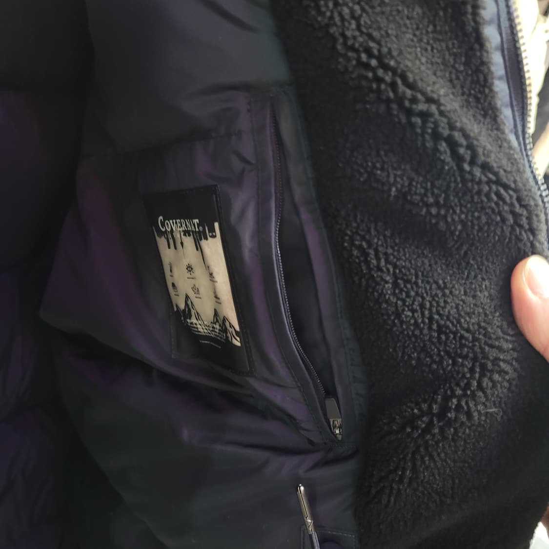 Covernat 커버낫 네이비 후드 퍼 오리털 패딩 상품이미지8