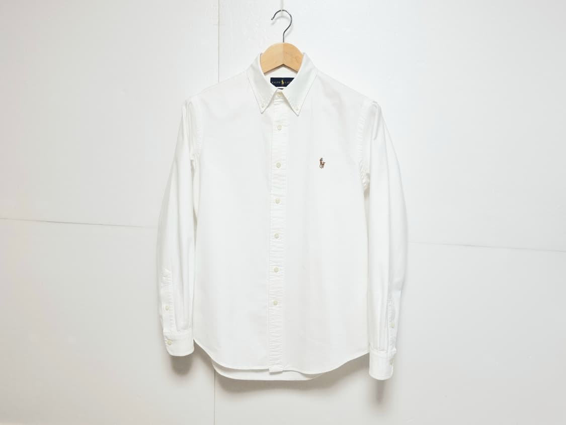 남성 폴로 화이트 흰색 옥스퍼드 멀티포니 긴팔 남방 셔츠 옥스포드 상품이미지2