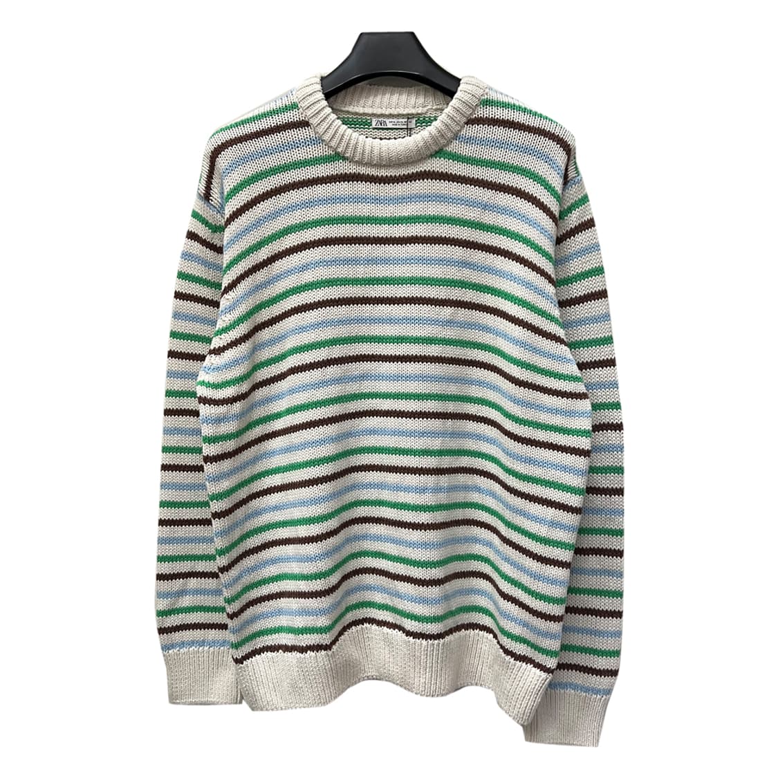ZARA 자라 스트라이프 니트 스웨터 XL 상품이미지1