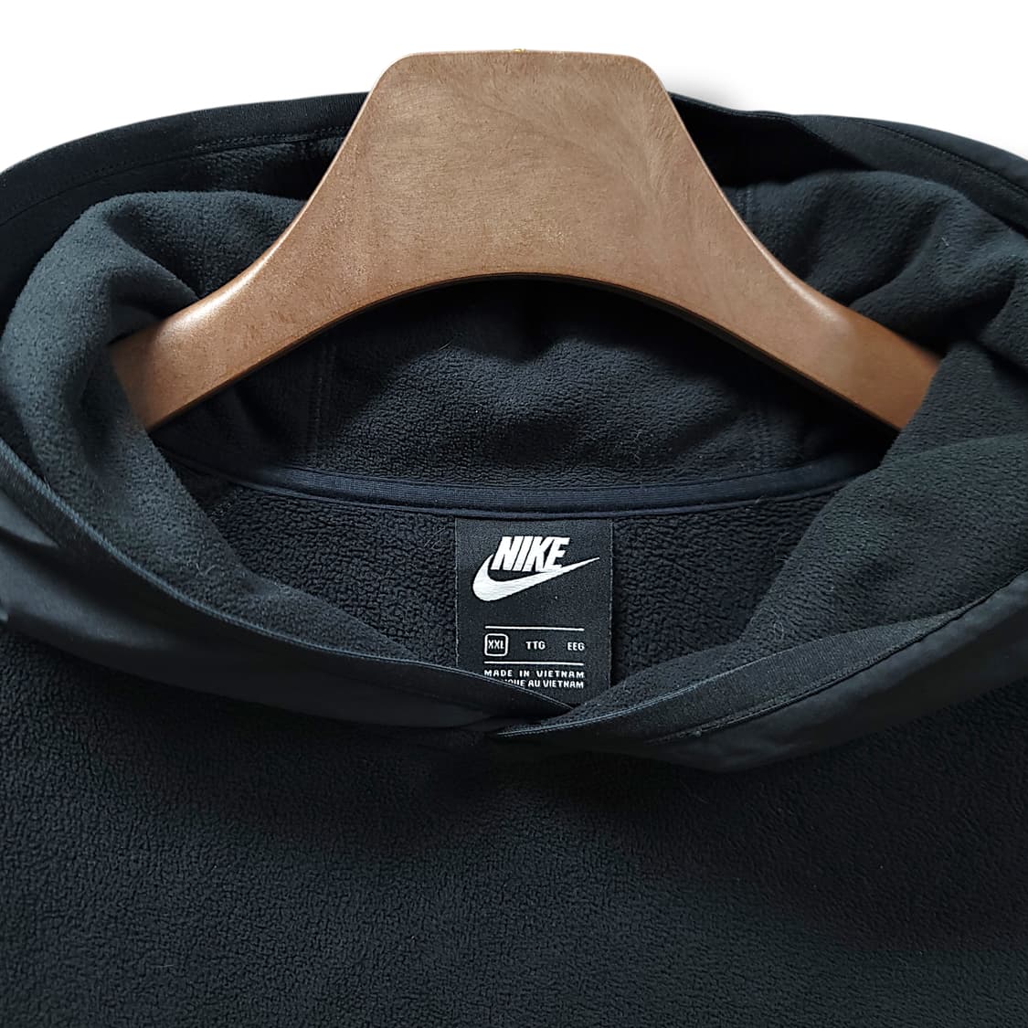 [2XL] 나이키 블랙 풀오버 플리스 후드티셔츠 상품이미지8