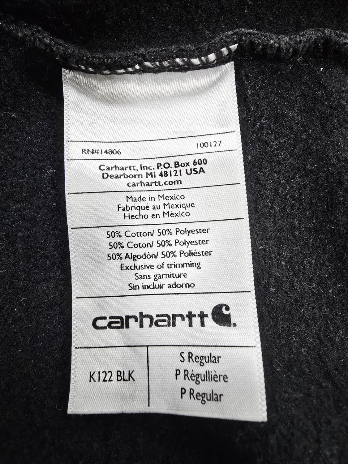 칼하트 블랙 후드집업 상품이미지9