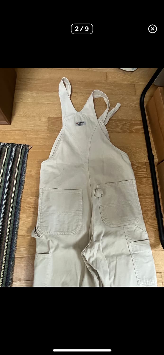 칼하트 오버롤 멜빵 팬츠 베이지 28x34 상품이미지3