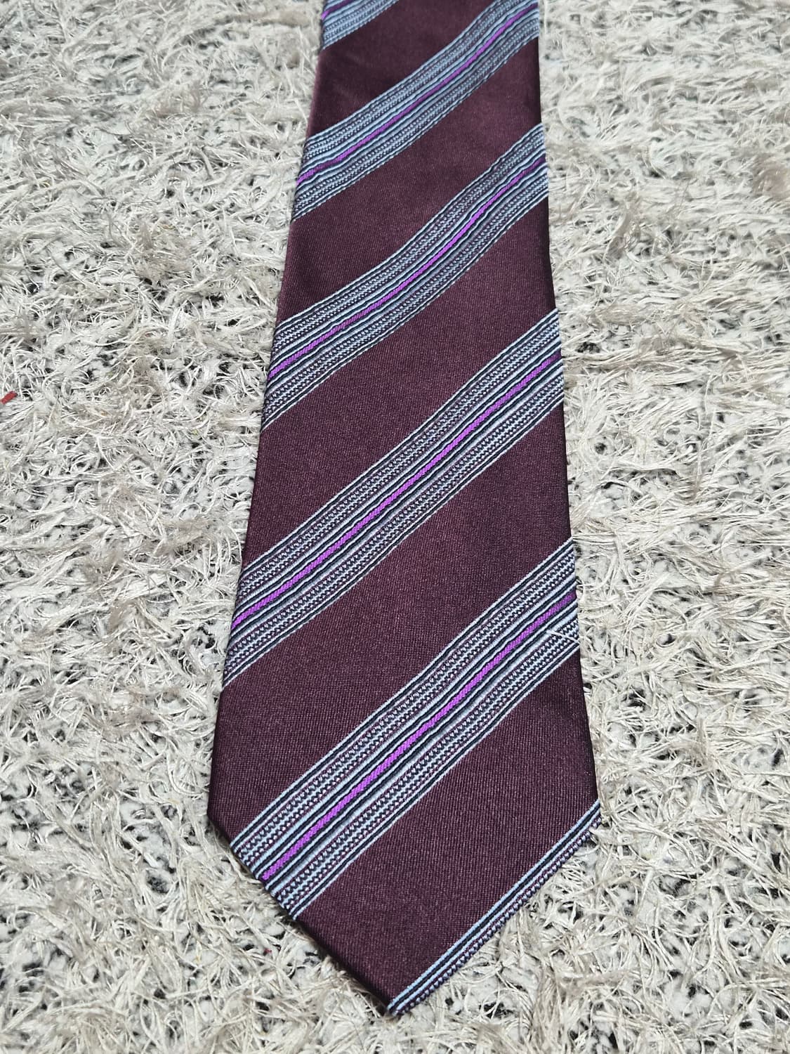 에르메네질도제냐Zegna 사선 패턴 넥타이 Free - N35 상품이미지2