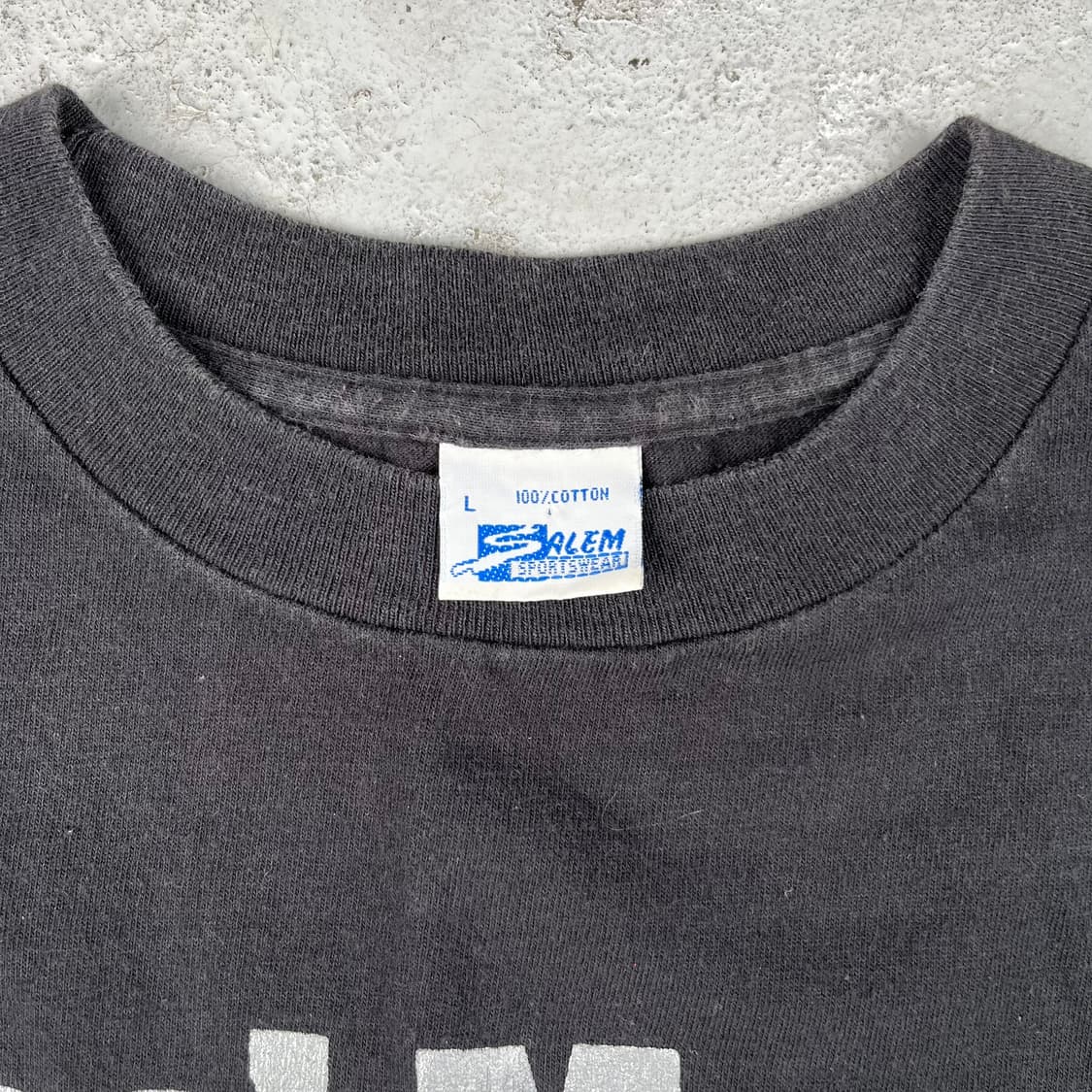 빈티지 살렘 레이더스 리얼 맨 웨어 블랙 반팔티 상품이미지4