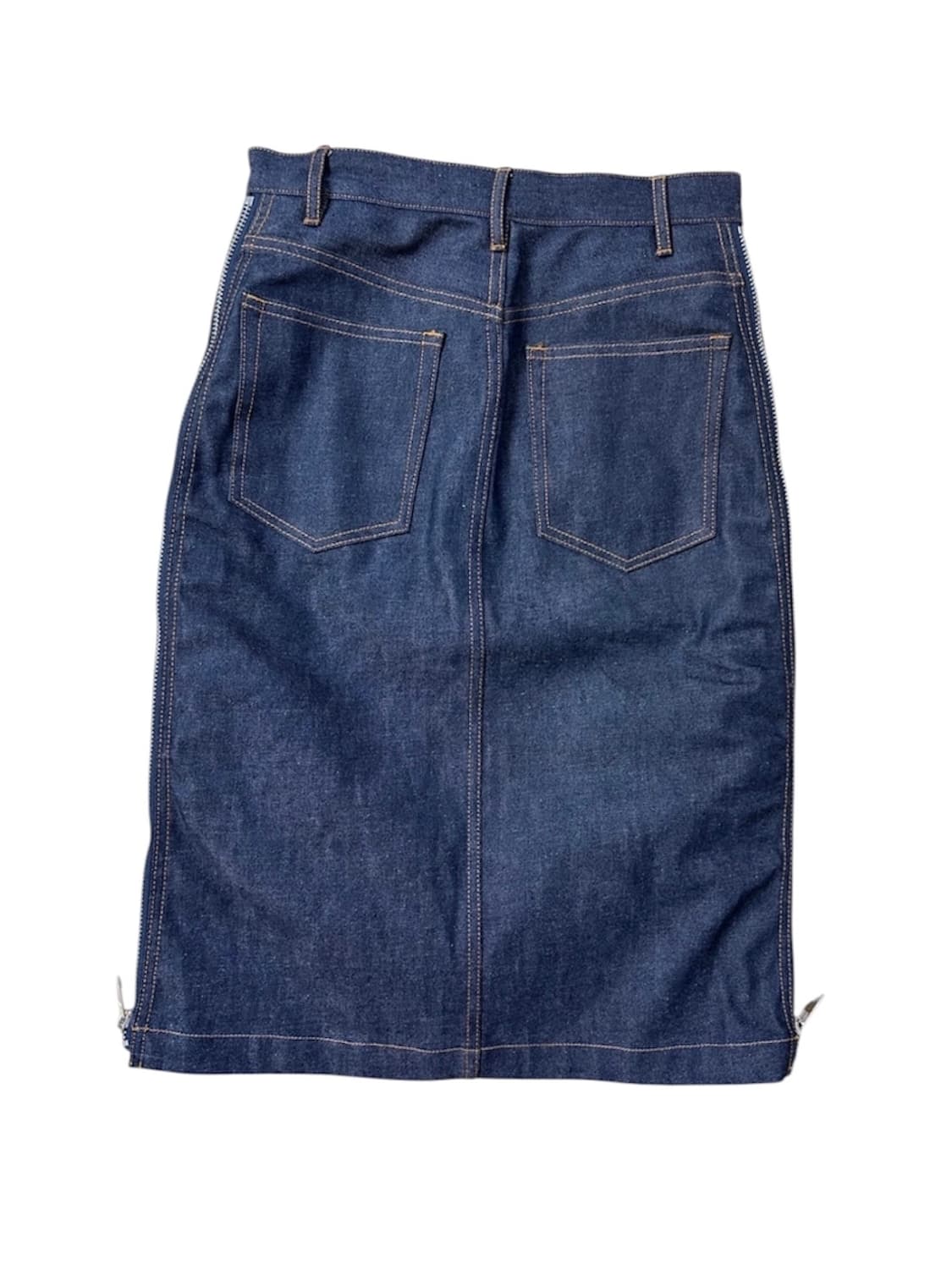 Apc x sacai 아페쎄 사카이 콜라보 데님 플리츠 스커트 상품이미지3