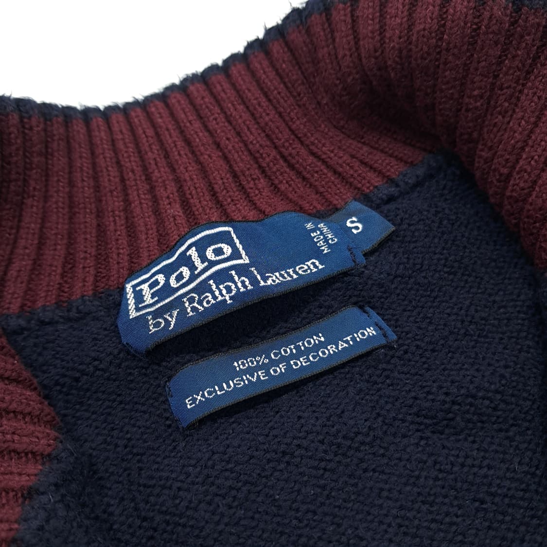 CN809 S 폴로 랄프로렌 다크네이비 하프집업 긴팔 니트 스웨터 상품이미지4
