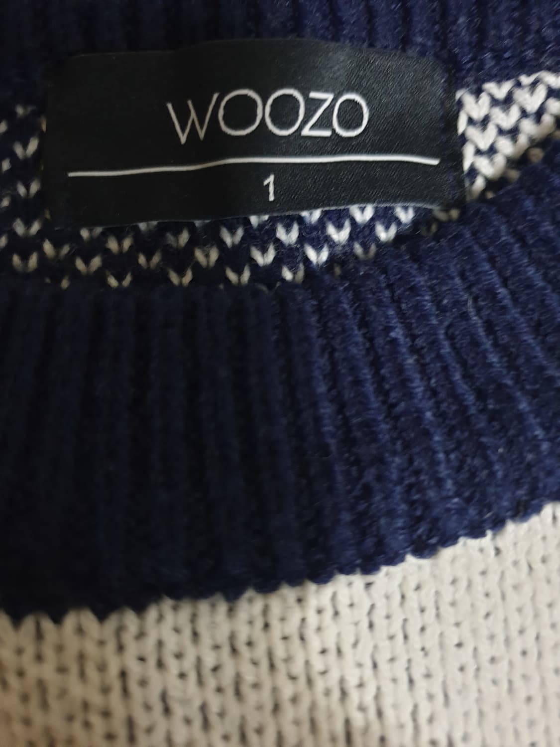 WOOZO 데드 오컬트 지그재그 니트 네이비 (L) 상품이미지3