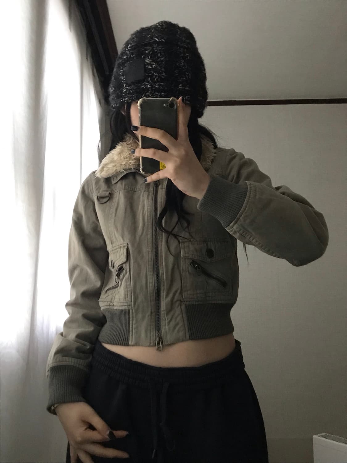 아베크롬비 카키 울프죠 누빔 자켓 상품이미지1