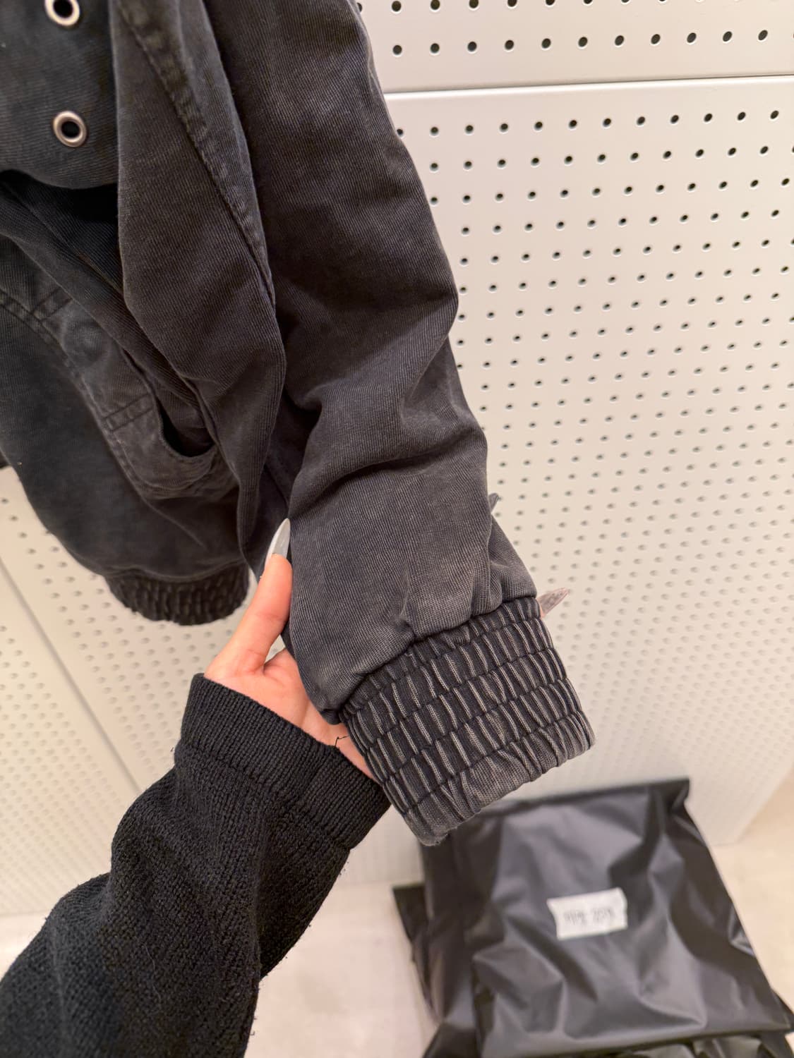 나이키 빈티지 멀티로고 워싱 후드집업 블랙 U965 상품이미지4