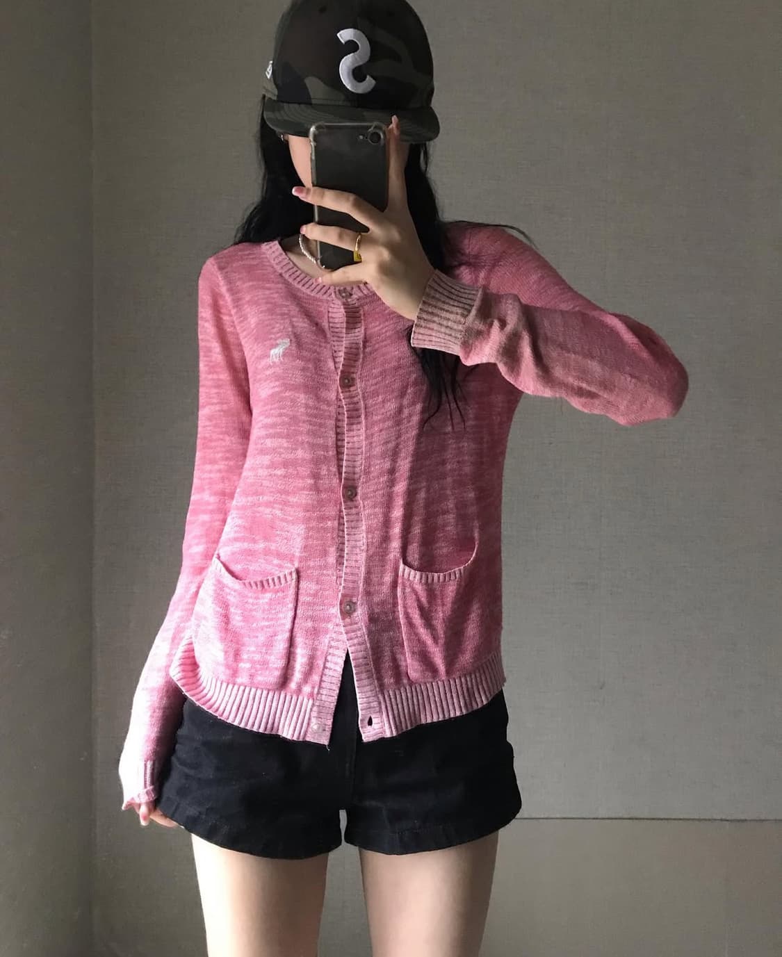 아베크롬비 핑크 워시드 가디건  상품이미지2