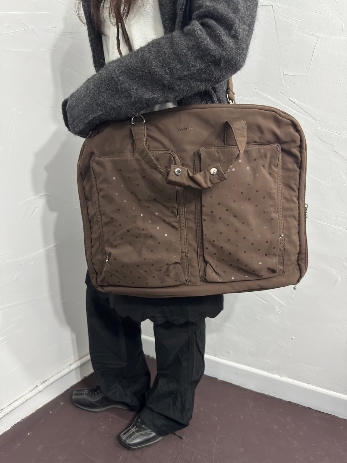 mure brown dot big bag 상품이미지10