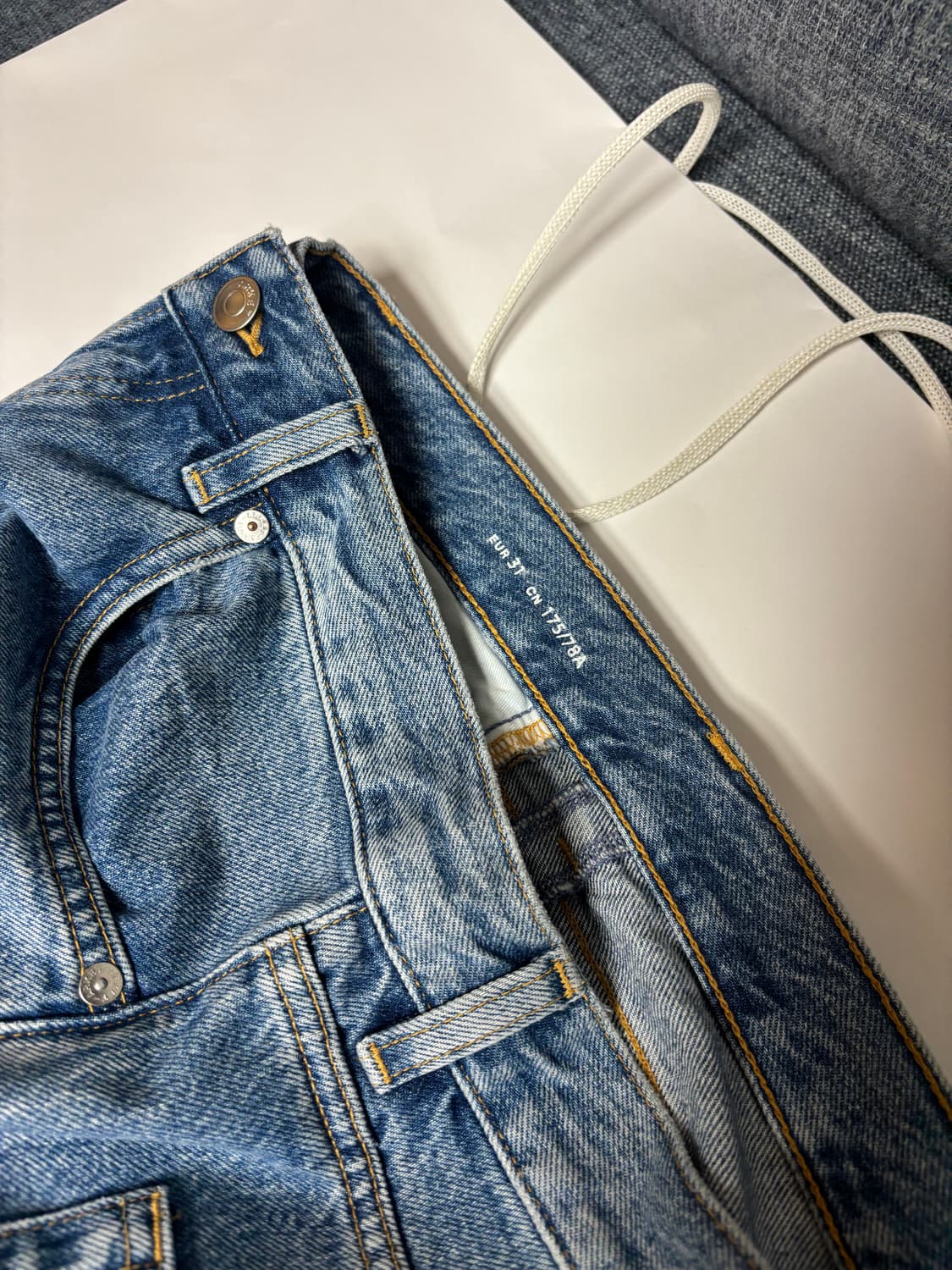 택포/S급) ARKET 라이트 블루 데님 팬츠 진 상품이미지6