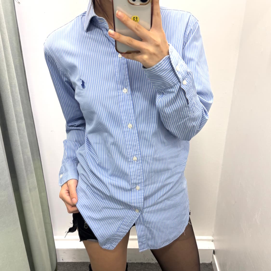 폴로 블루 스트라이프 셔츠 상품이미지3
