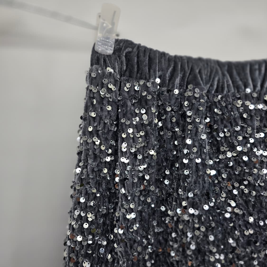 스팽글 벨벳 롱 스커트 상품이미지5