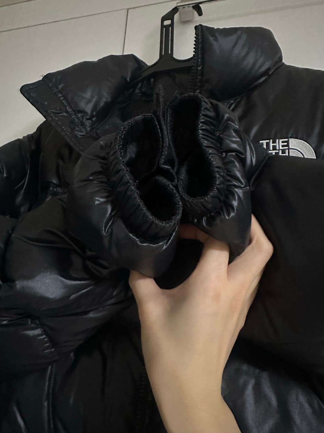 노스페이스 눕시 숏 자켓 블랙 사이즈 L 노페 숏패딩 크롭 패딩 nj1d 상품이미지5