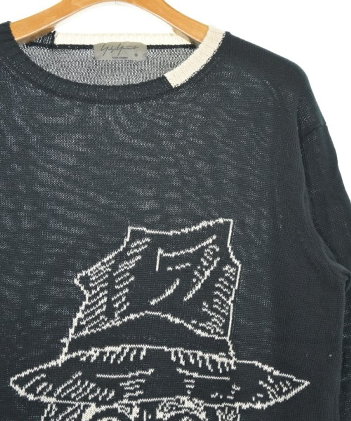 요지야마모토 뿌르옴므 요지 페인팅 니트 크루넥 3size 상품이미지5