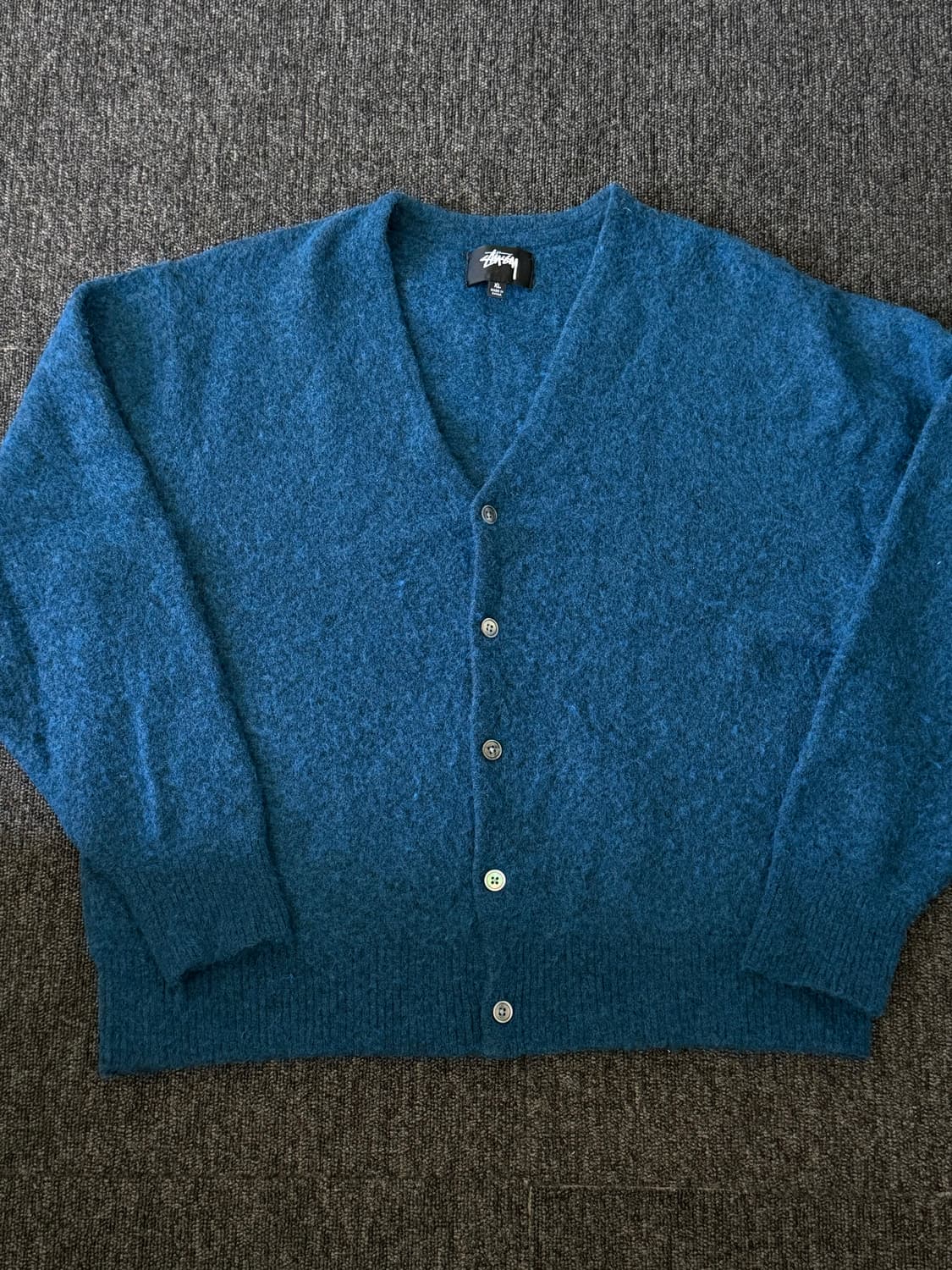 [XL] 스투시 브러쉬드 가디건 블루 상품이미지1