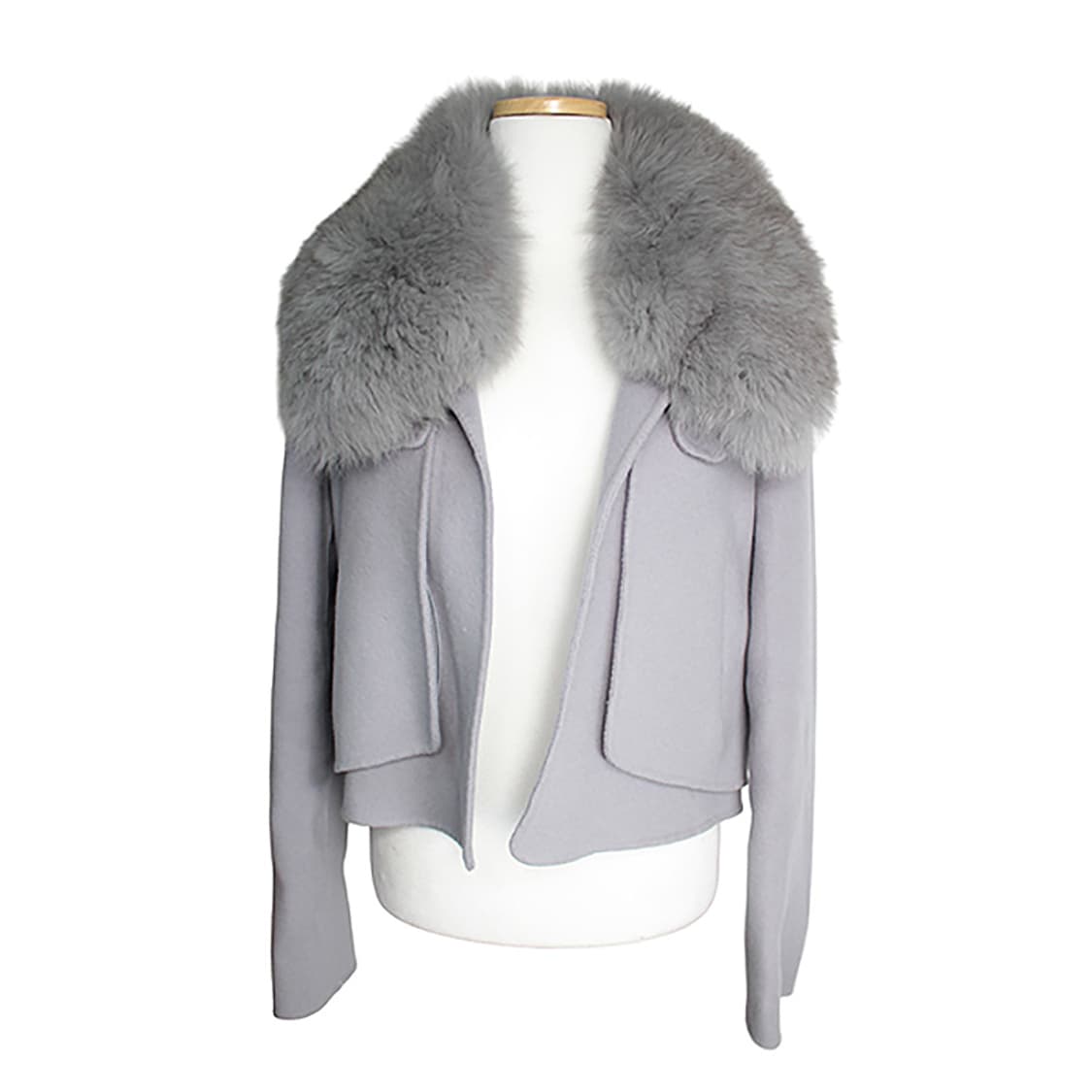 할스톤 그레이 폭스 퍼 숏 자켓 44 상품이미지1