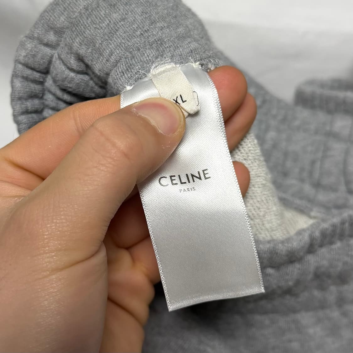 [S+급/XL] 셀린느 코튼 트레이닝 조거팬츠 그레이 상품이미지8