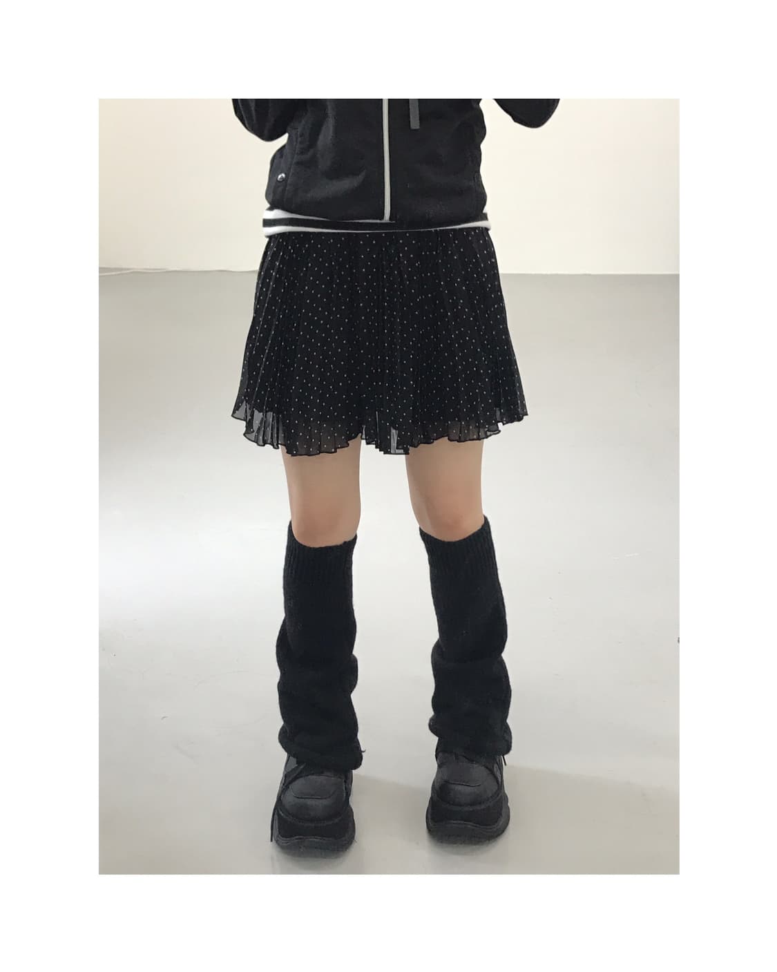 Jpn Poly Dotted Mini Skirts 상품이미지1