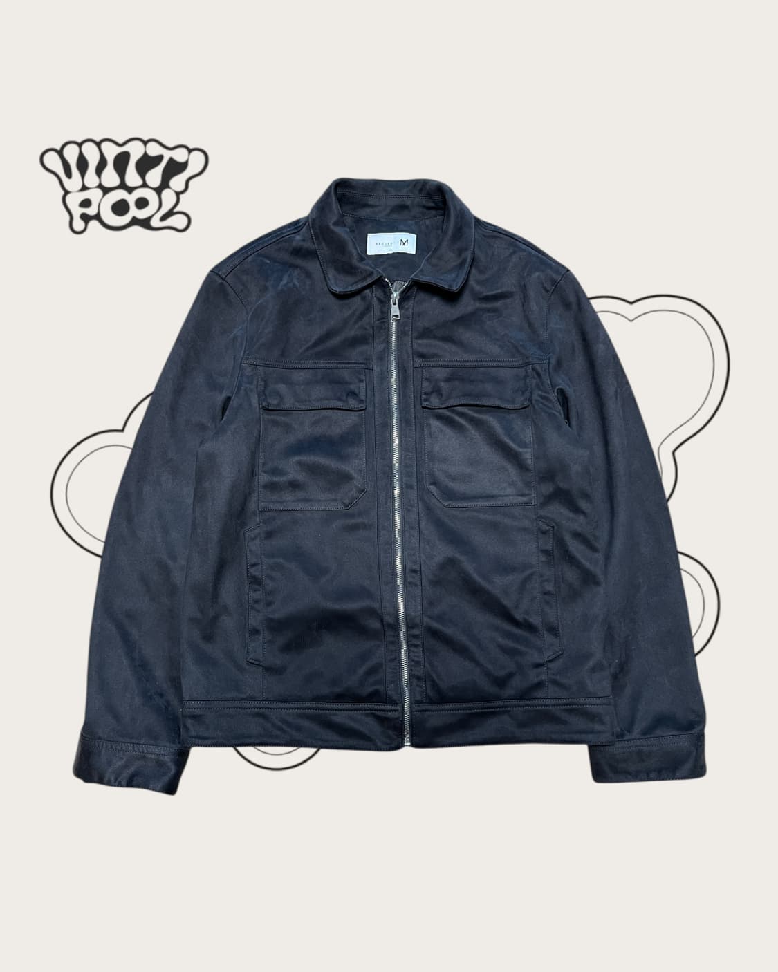 스웨이드 트러커 자켓 다크그레이 상품이미지1