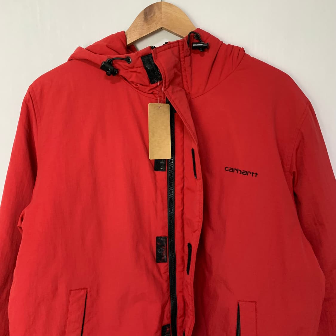 칼하트 레드 후드 바람막이 점퍼 L 빈티지 남녀공용 자켓 상품이미지3