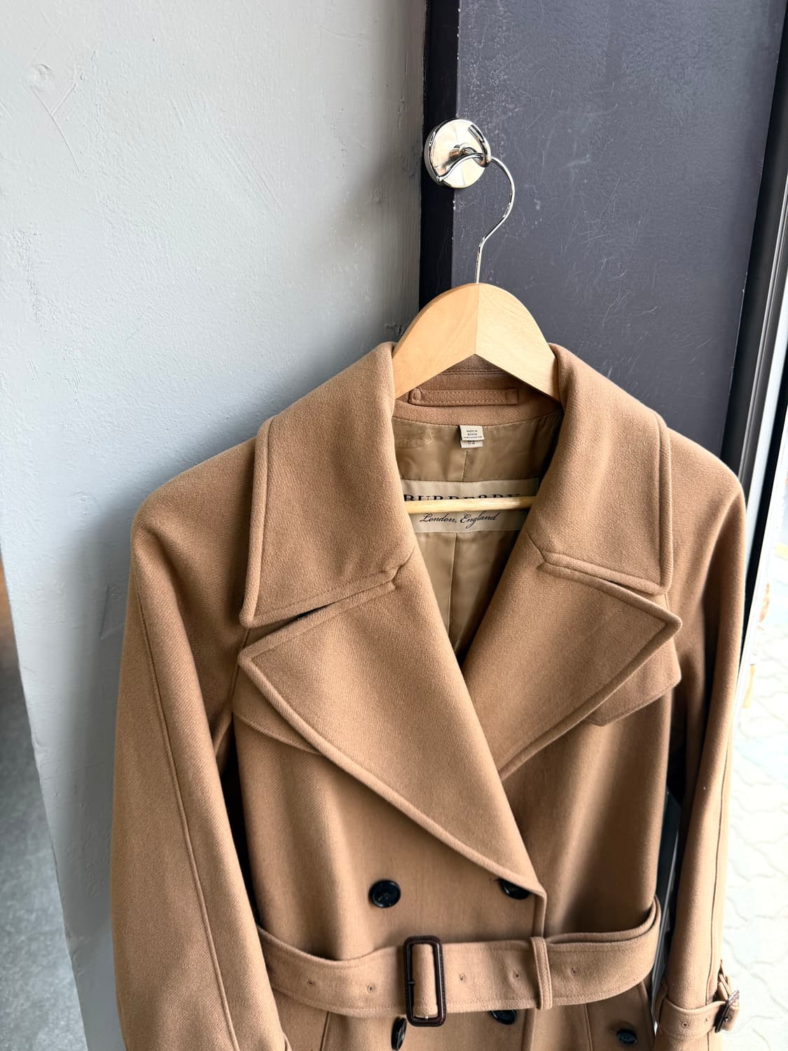 UK6/ 버버리 크랜스톤 캐시미어 벨티드 코트 상품이미지3