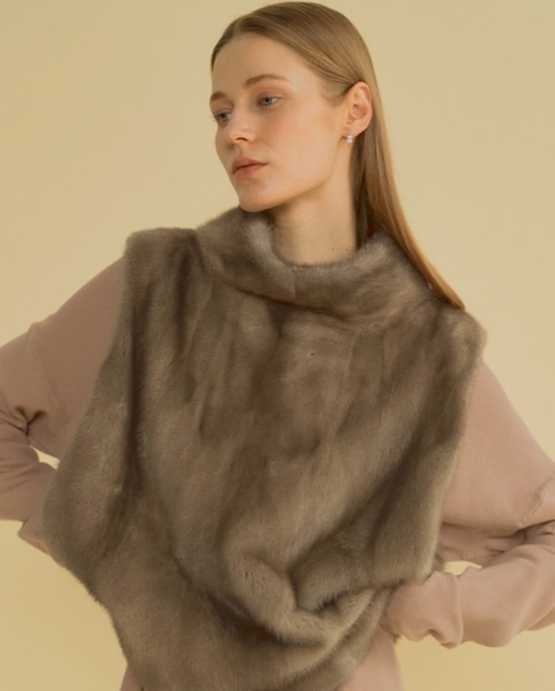 [M(66-77)] 휘메일 풀스킨 밍크 터틀 베스트 상품이미지1