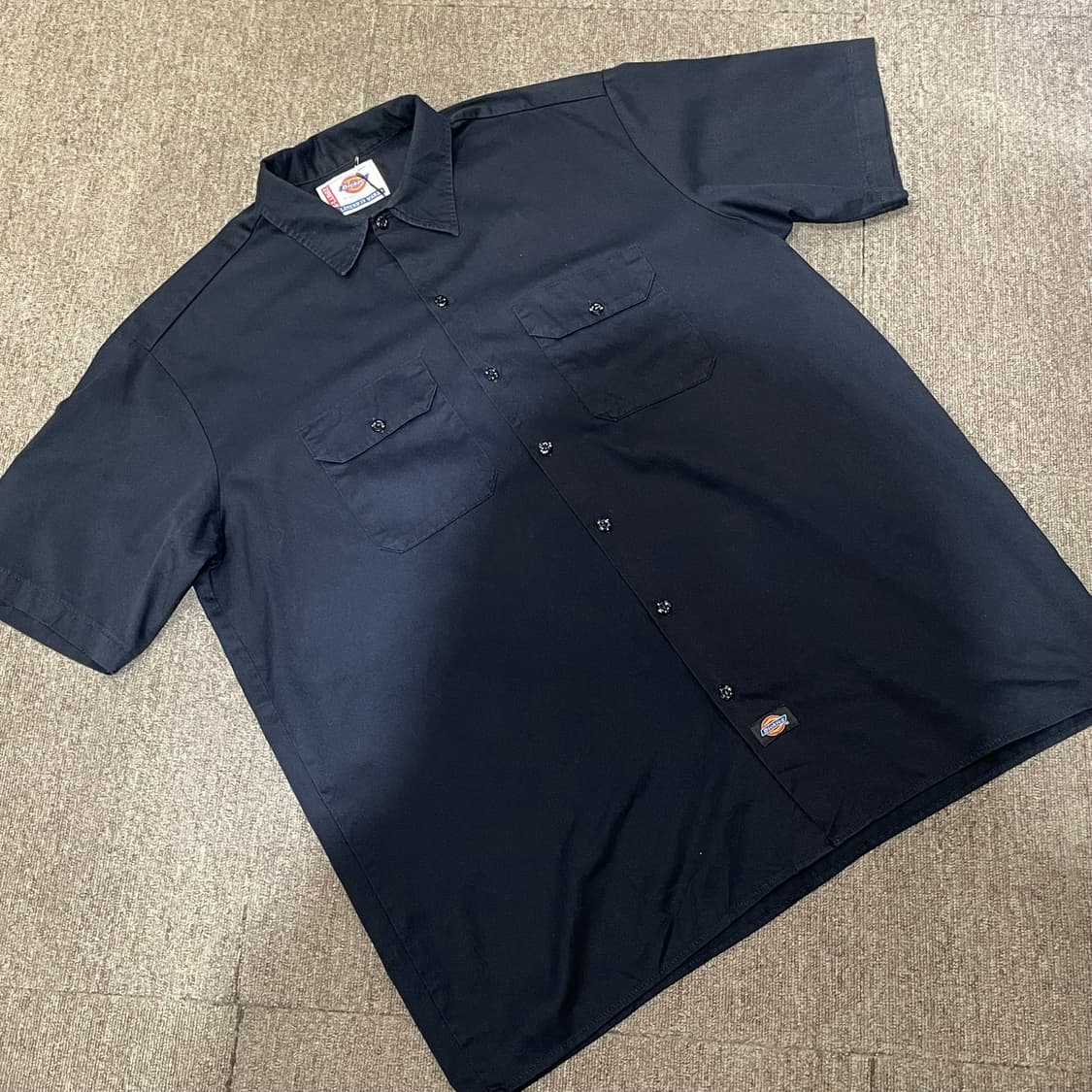 (XL) Dickies 디키즈 반팔 워크 셔츠 블랙 상품이미지1