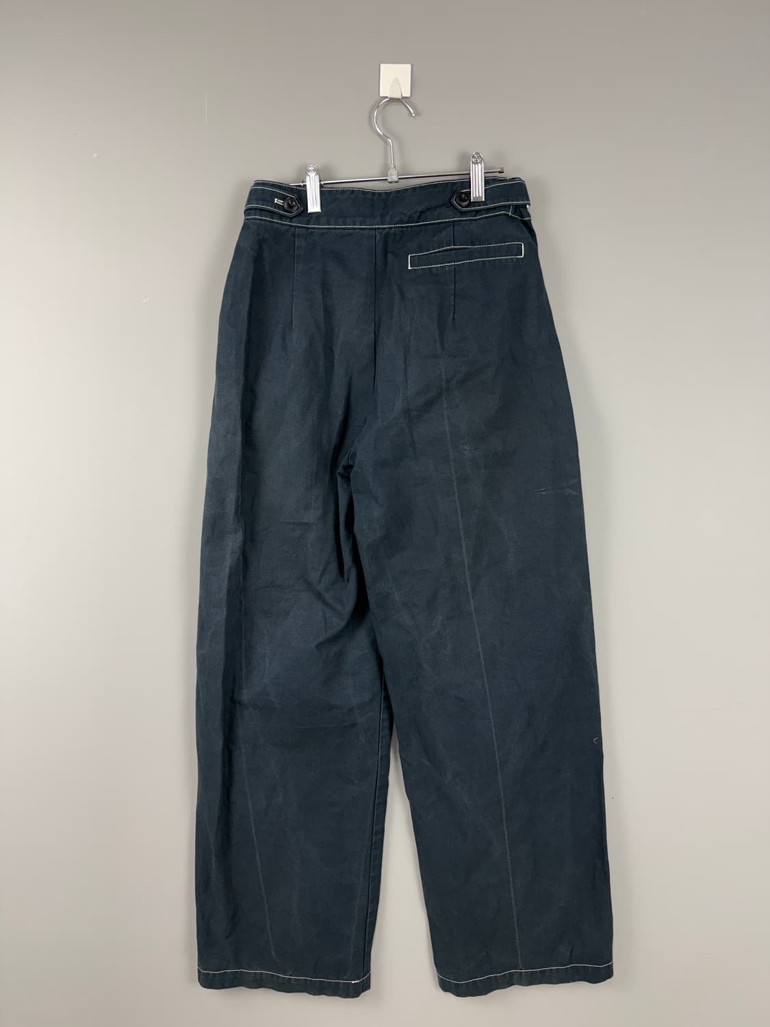 빈티지 흑청 와이드 스티치 포인트 데님 팬츠 E0525 상품이미지4
