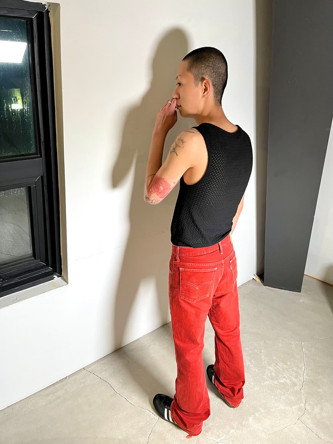 Red Color Boots Cut Pants 상품이미지3