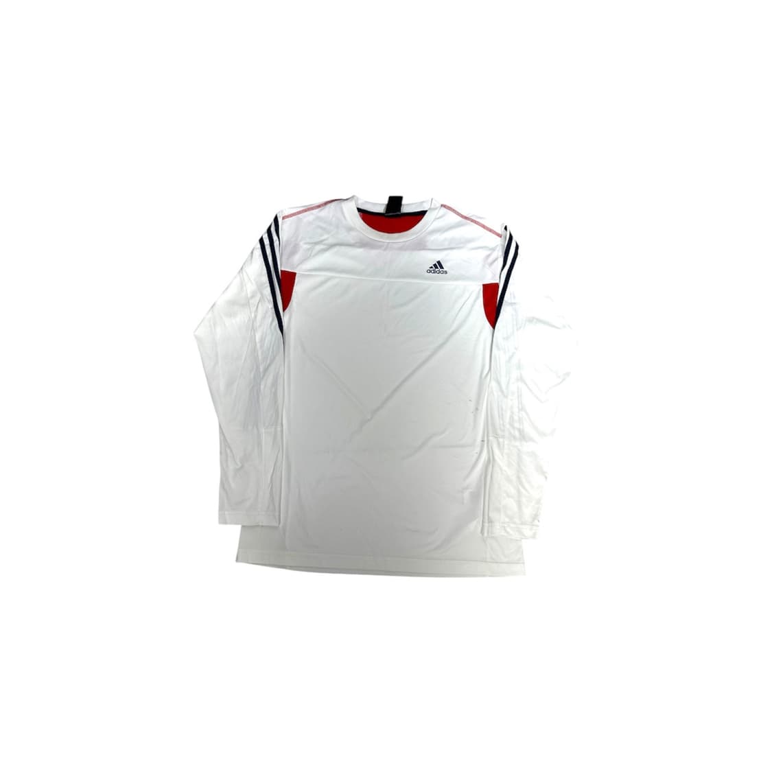 아다다스 고프코어 화이트 롱슬리브 블랙 삼선 기능성 긴팔티 L 상품이미지5