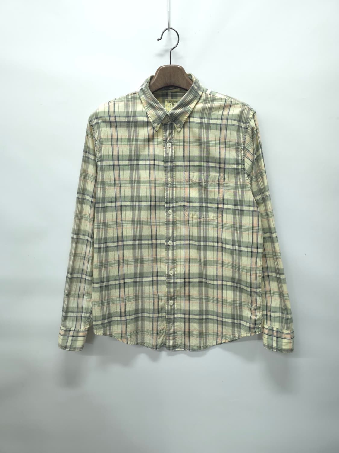 아베크롬비 빈티지무드 파스텔 체크 버튼다운 셔츠(105~110) 상품이미지1