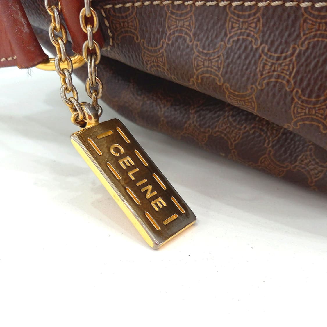 셀린느(CELINE) 빈티지 매카담 버킷백 드로스트링 숄더백 복조리백 상품이미지4